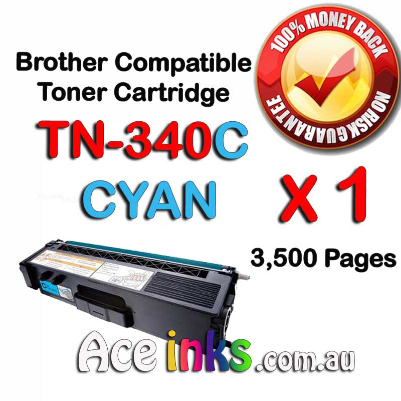 Compatible Brother TN-340C CYAN Toner